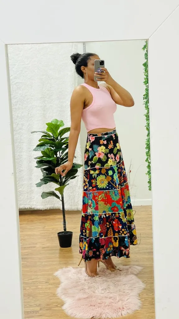 Jones maxi printed skirt