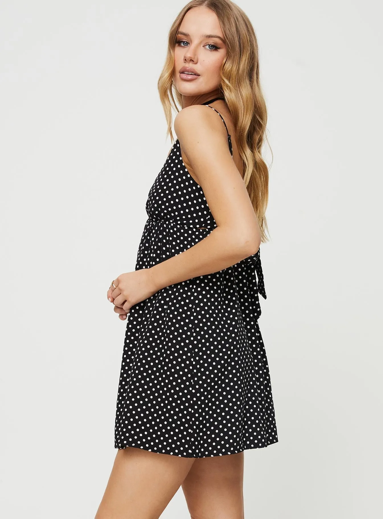 Koko Mini Dress Black Polka Dot