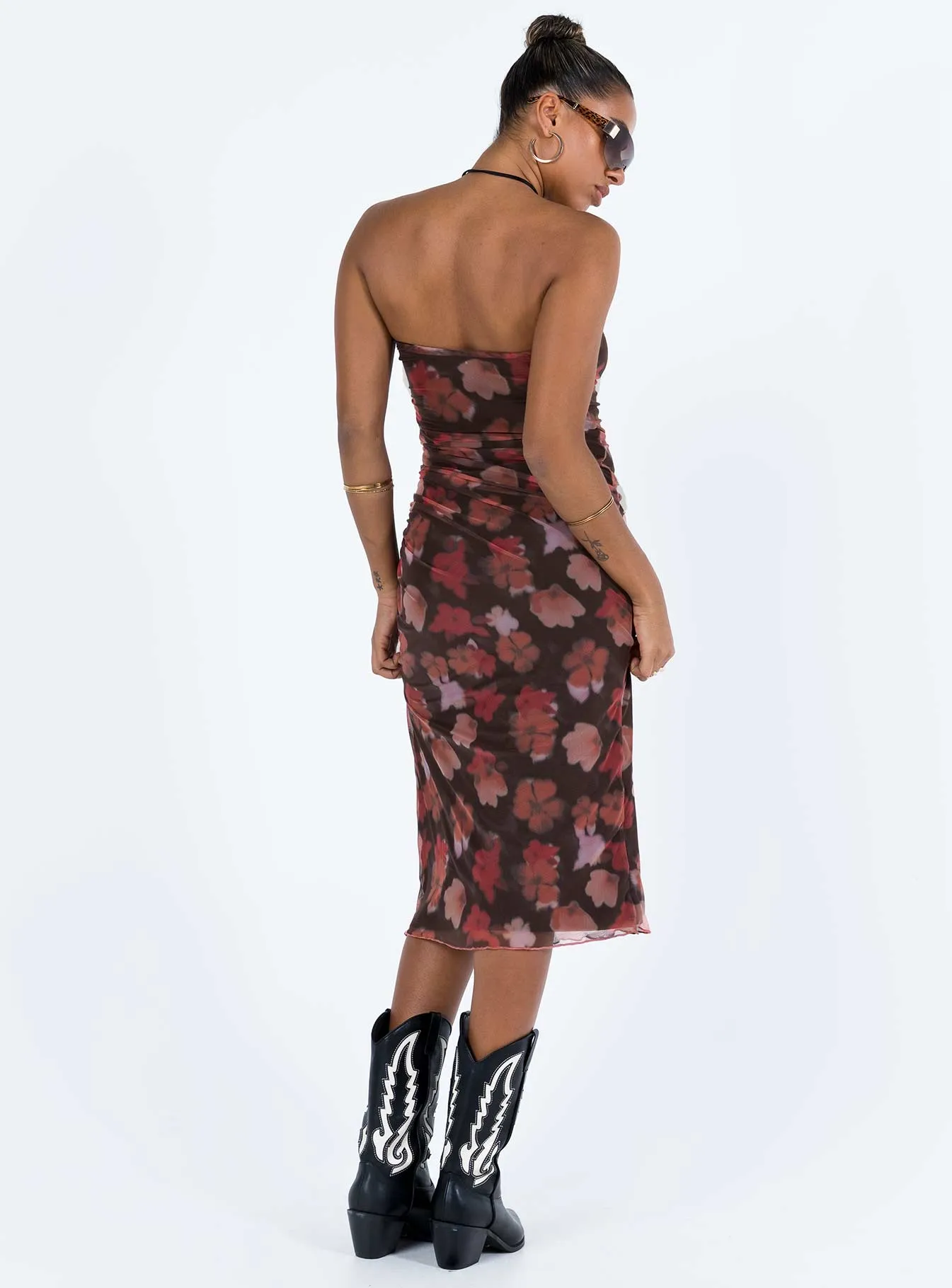 Laren Midi Dress Red / Black