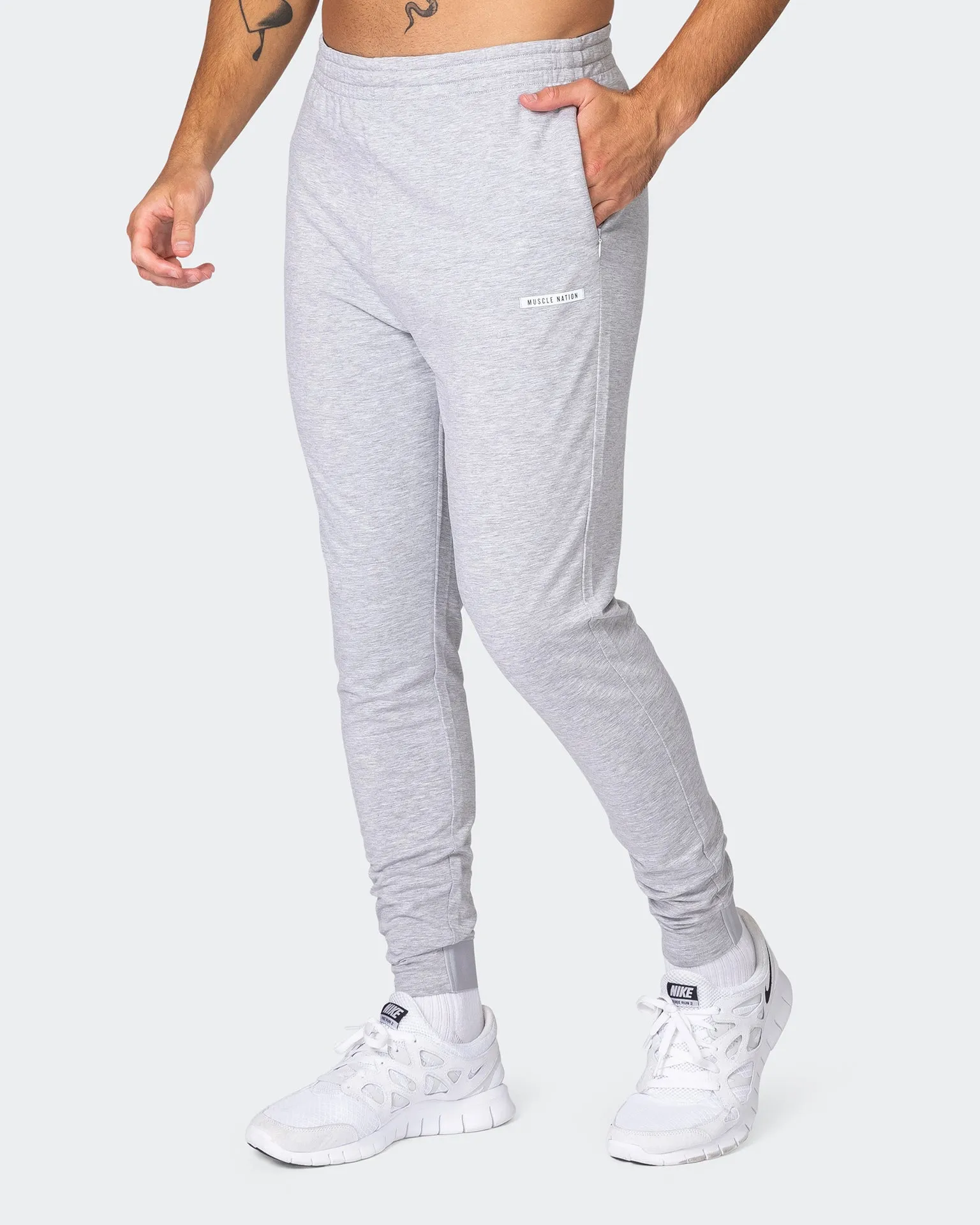 Legacy Training Tapered Joggers - Light Grey Marl