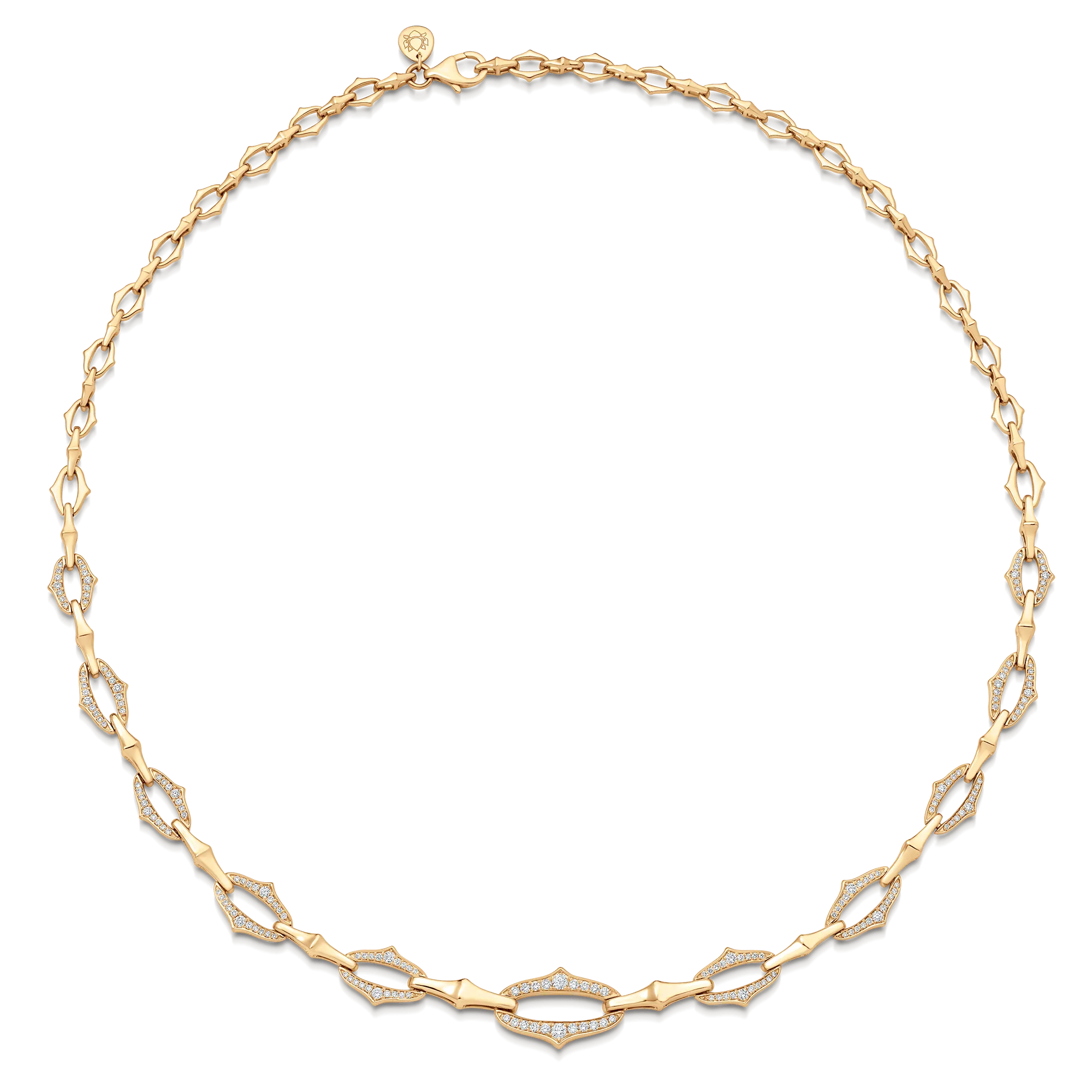 Lucia Gold Link Diamond Necklace