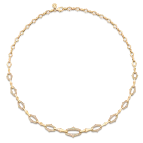 Lucia Gold Link Diamond Necklace