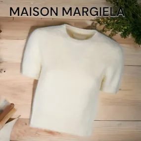 Maison Margiela  |Crew Neck Casual Style Plain Short Sleeves Elegant Style