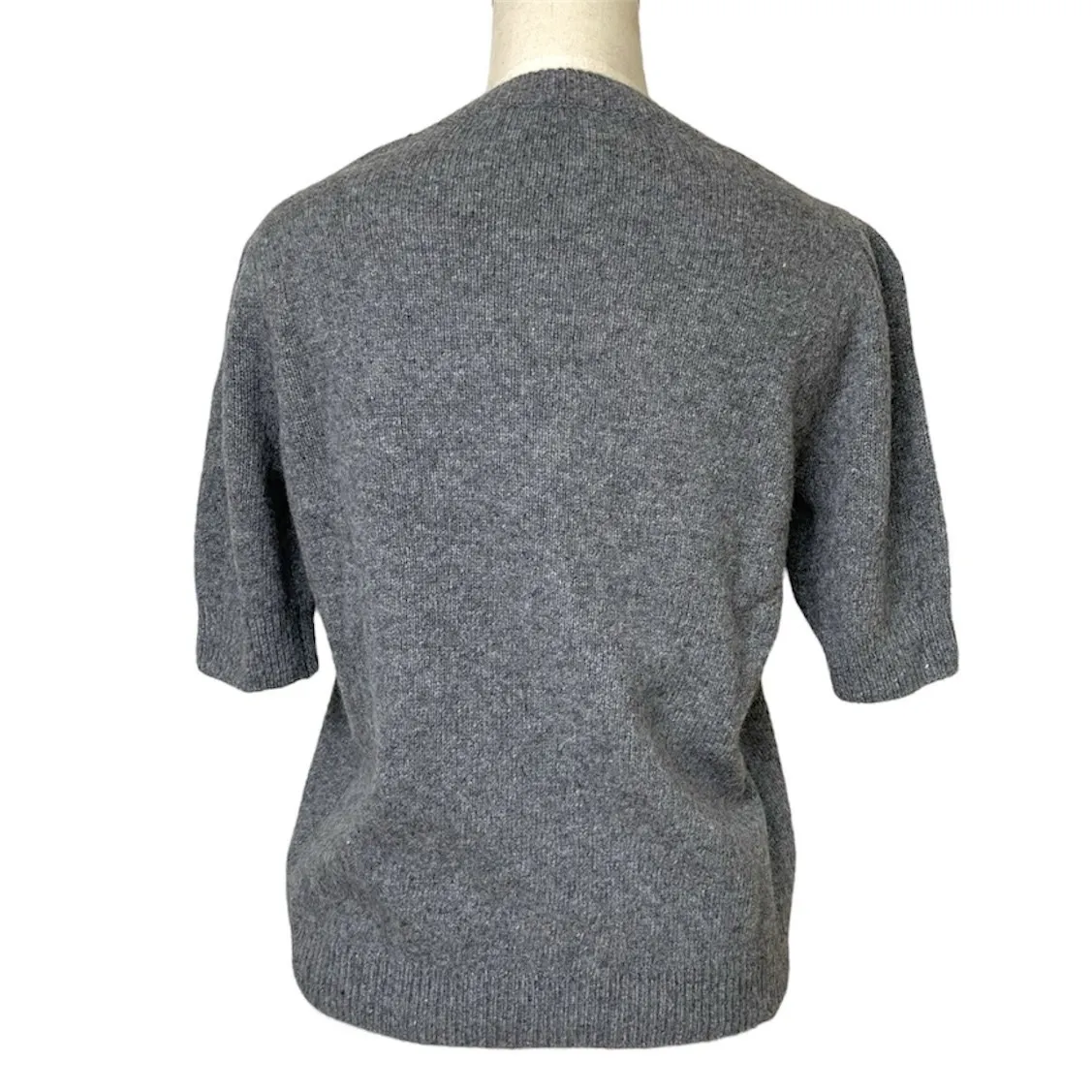 Mardi Mercredi  |Crew Neck Flower Patterns Casual Style Wool Short Sleeves