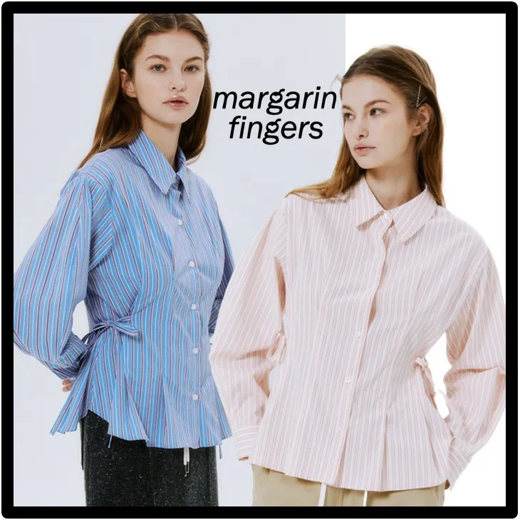 Margarin Fingers  |Casual Style Unisex Street Style Logo Shirts & Blouses