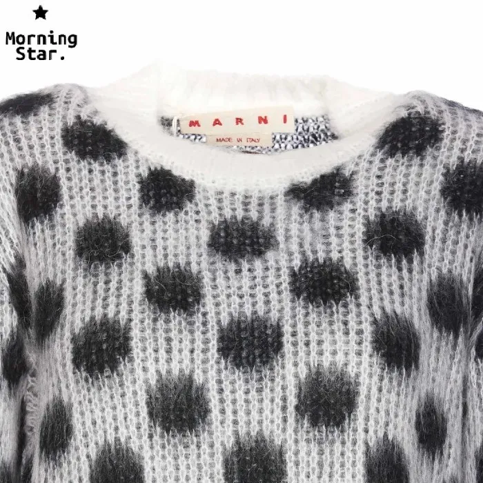 MARNI  |Casual Style U-Neck Long Sleeves Office Style