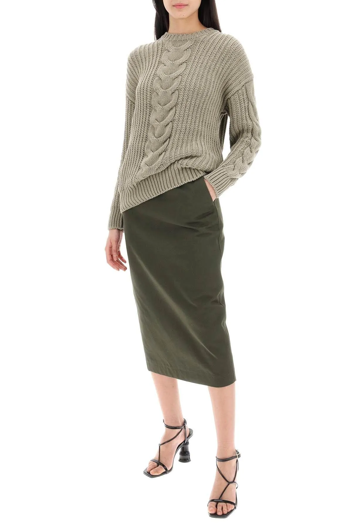 MaxMara  |Casual Style Long Sleeves Cotton Elegant Style