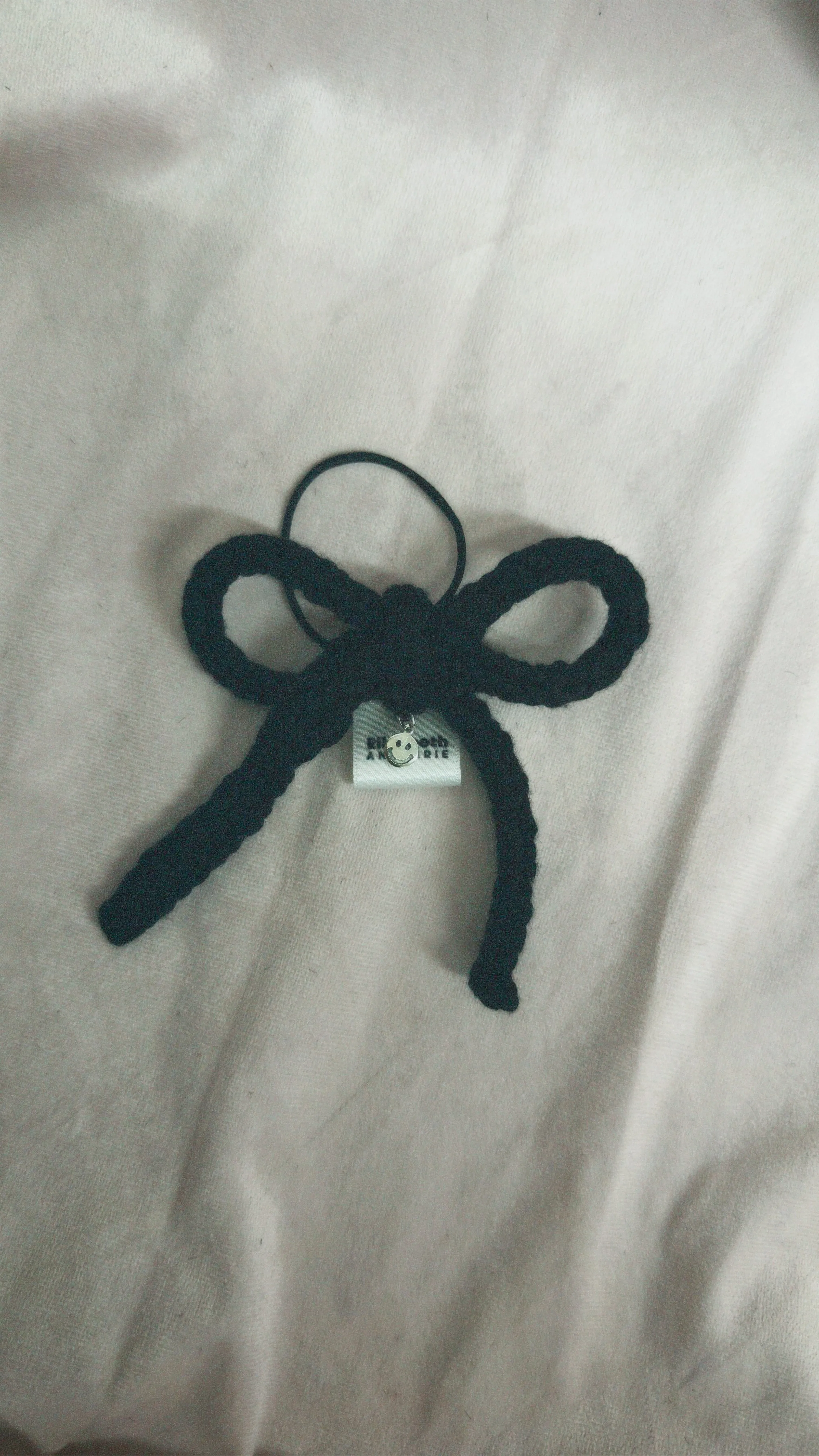 (Medium Size) Black knitted Bow hair accessories - READY TO SHIP