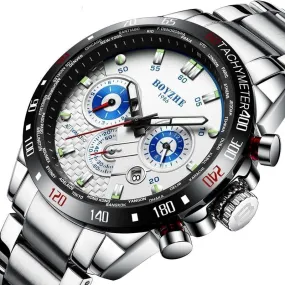 Men's Automatic Military Sport Mechanical Chronograph Water Resistant Watch