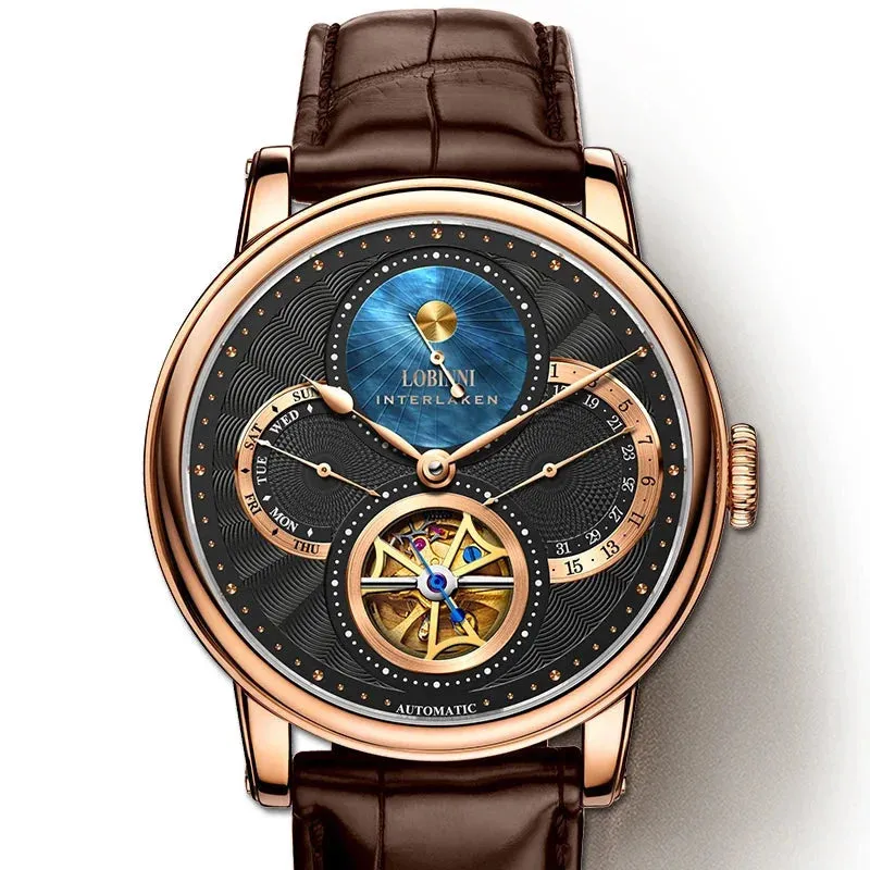 Men's Luxury Skeleton Design Automatic Seagull Movement Wristwatch