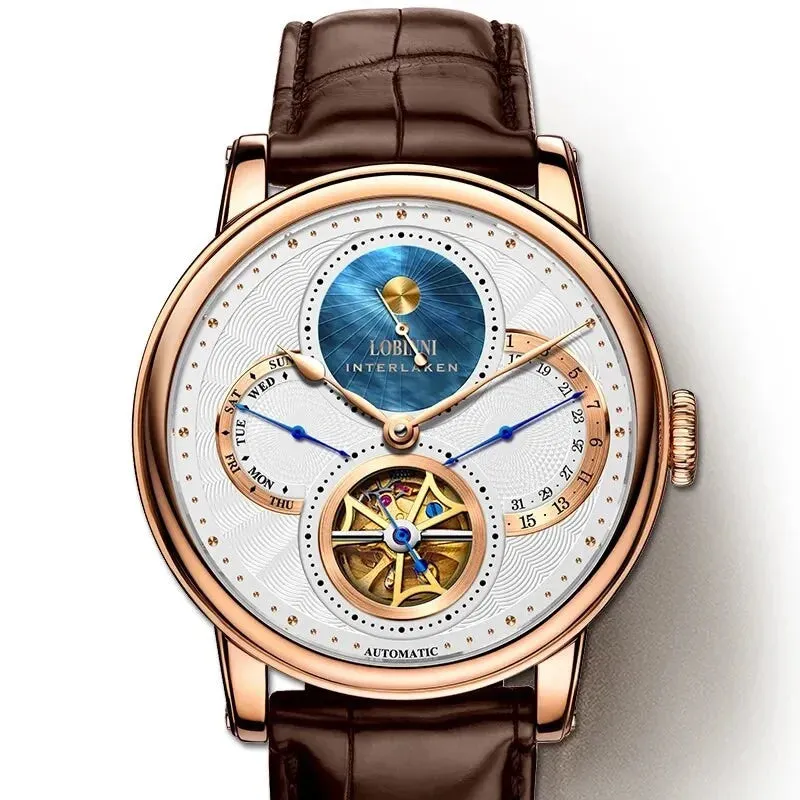 Men's Luxury Skeleton Design Automatic Seagull Movement Wristwatch