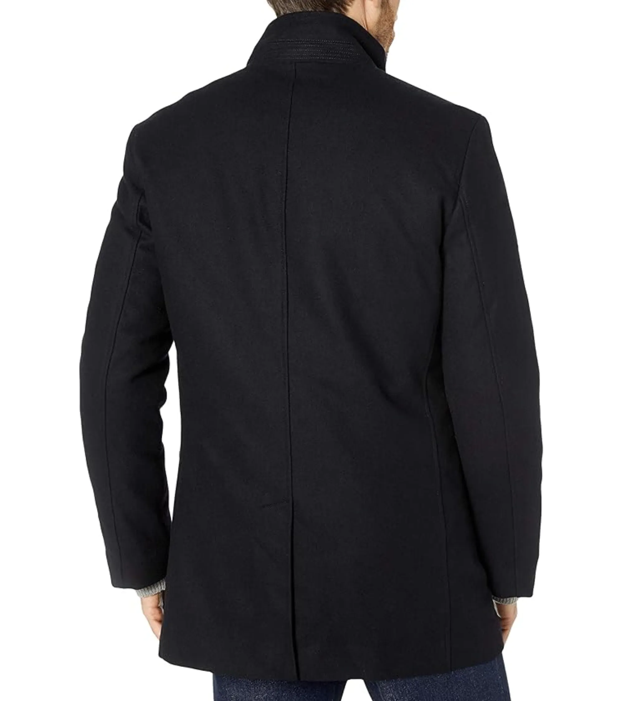 Men's Pressed Melton 3-in-1 Topper Jacket with Removable Bib Wool Coats