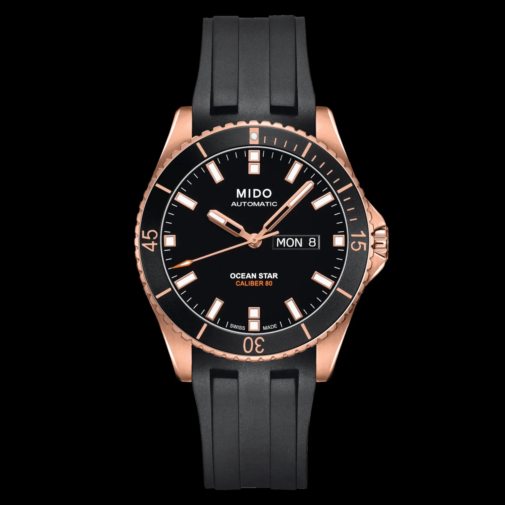 MIDO – M026.430.37.051.00 OCEAN STAR CAPTAIN Rubber / black dial 