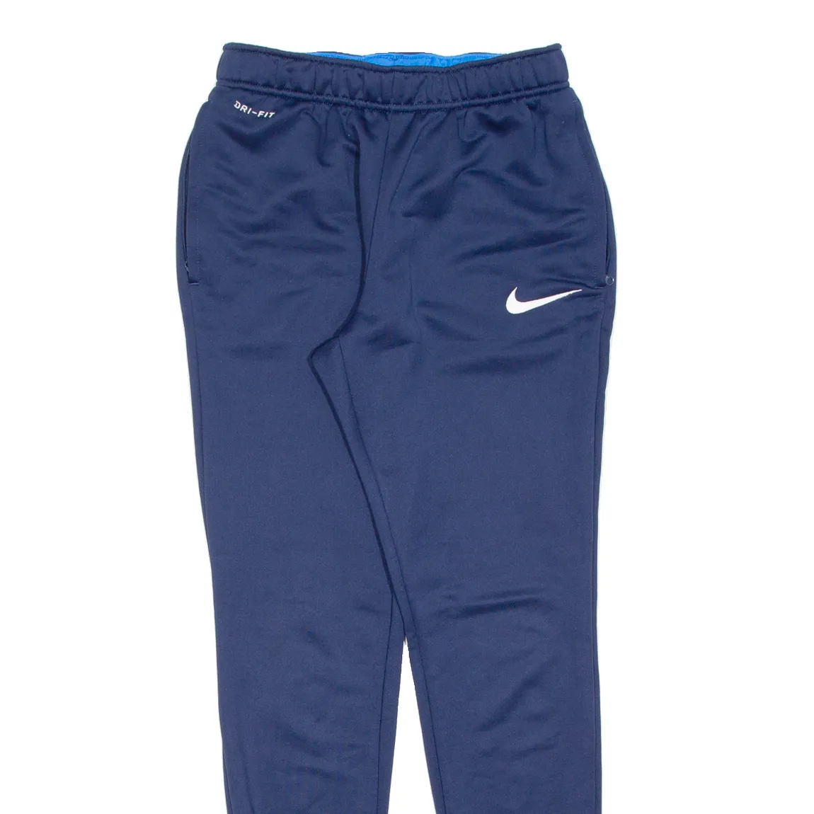 NIKE Dri Fit Mens Joggers Blue Skinny S W26 L29