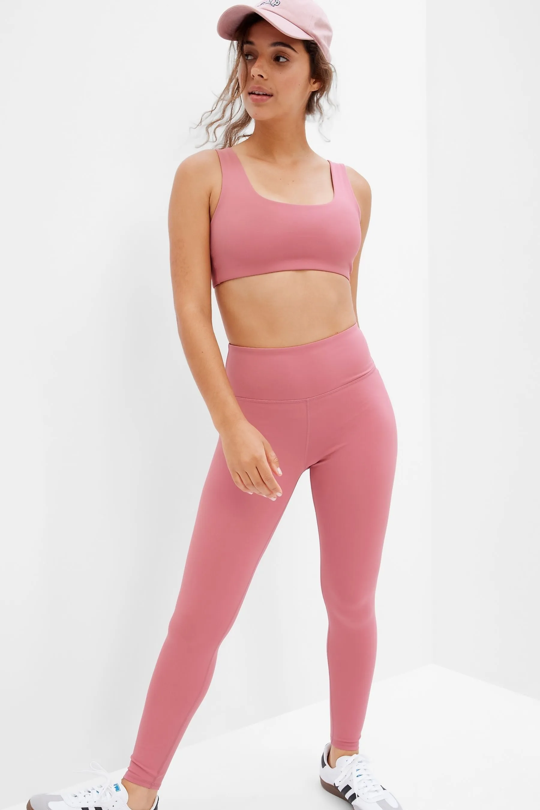 Pink High Waisted Full Length Leggings