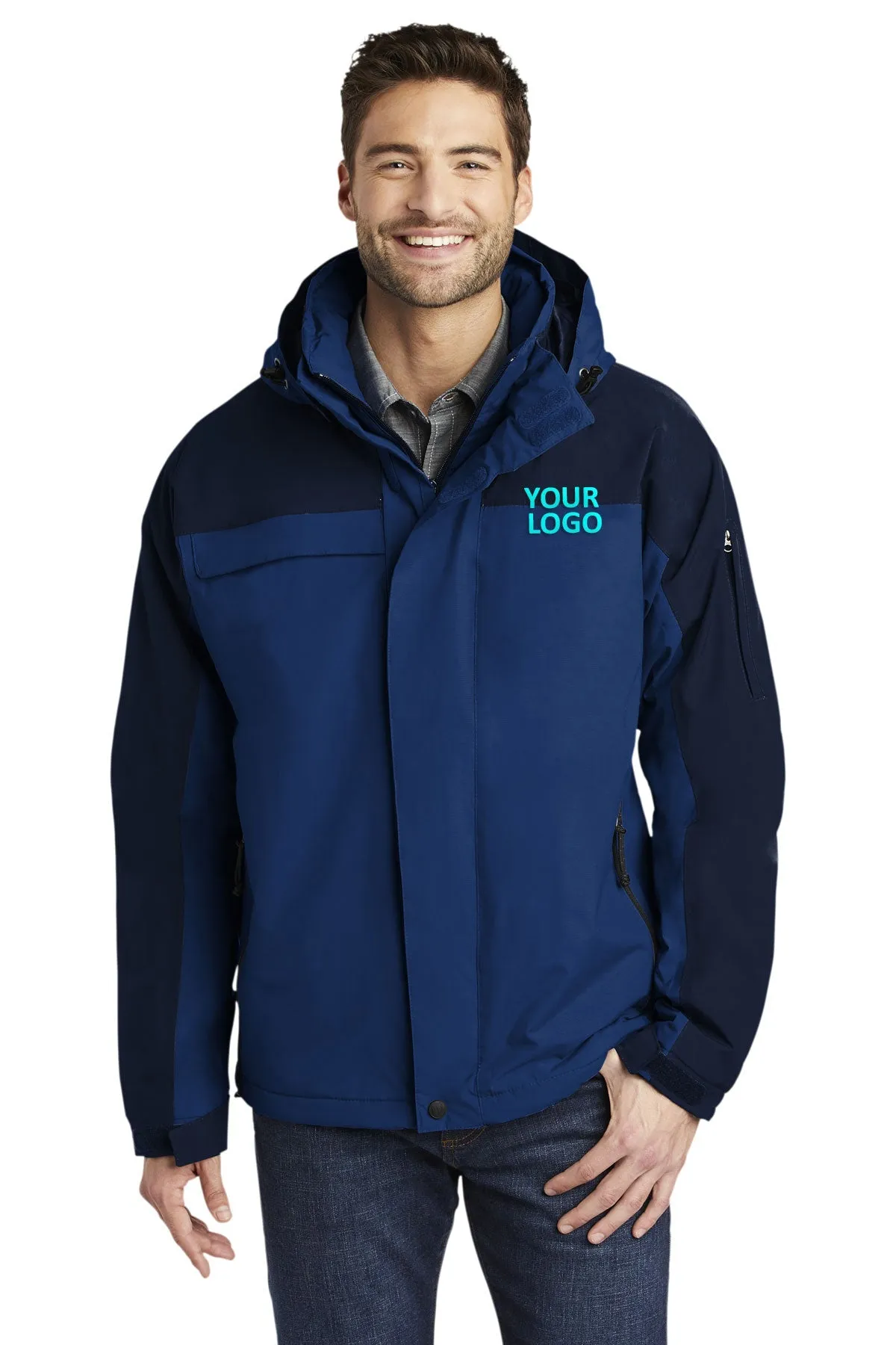 Port Authority Tall Nootka Customized Jackets, Regatta Blue/ Navy