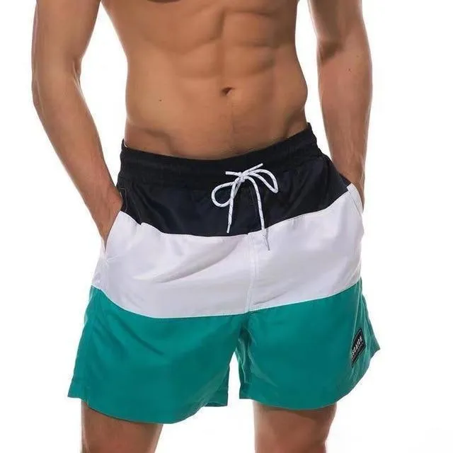 Printed Patchwork Men Beach Shorts