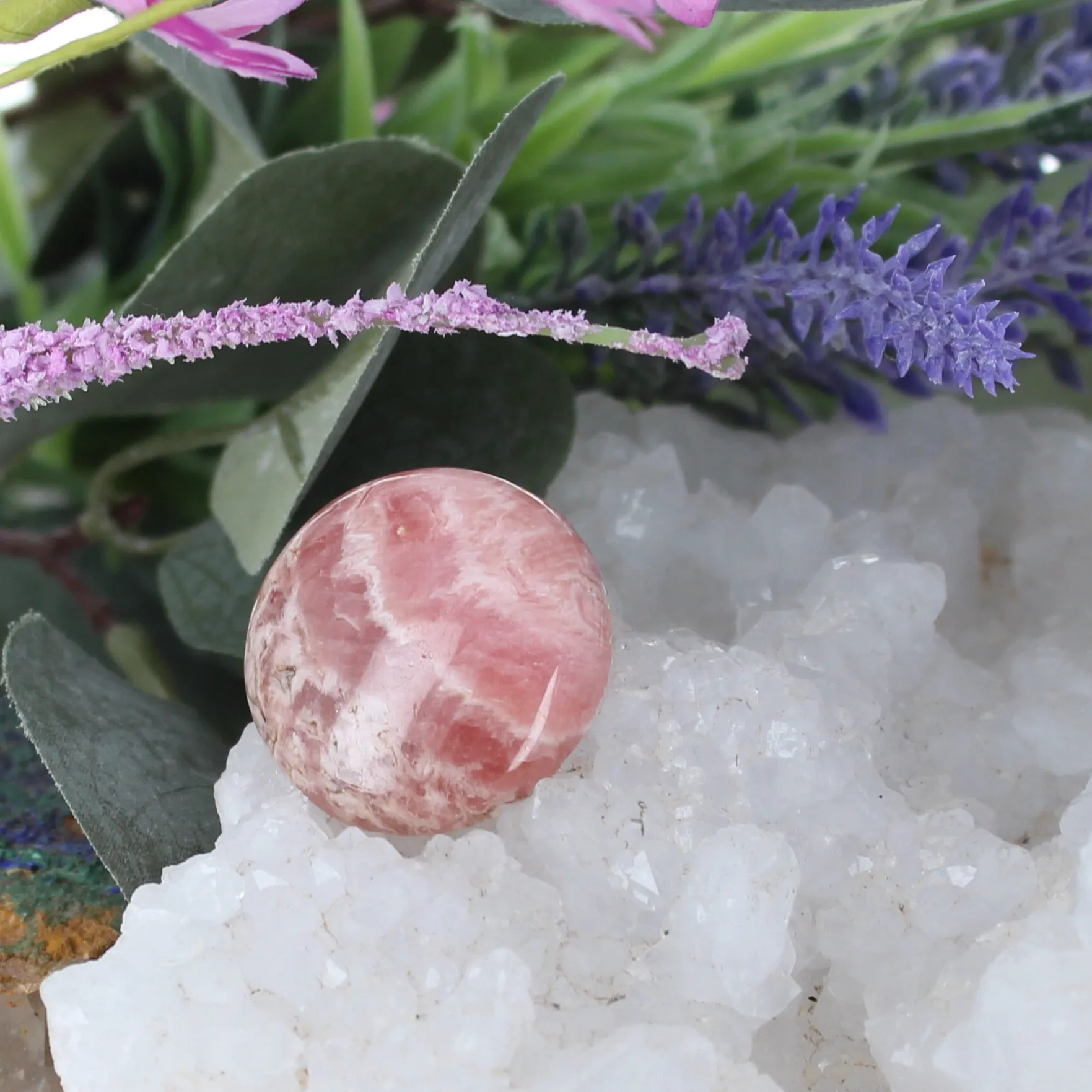 Rhodochrosite Cabochon Large Round Size 30mm