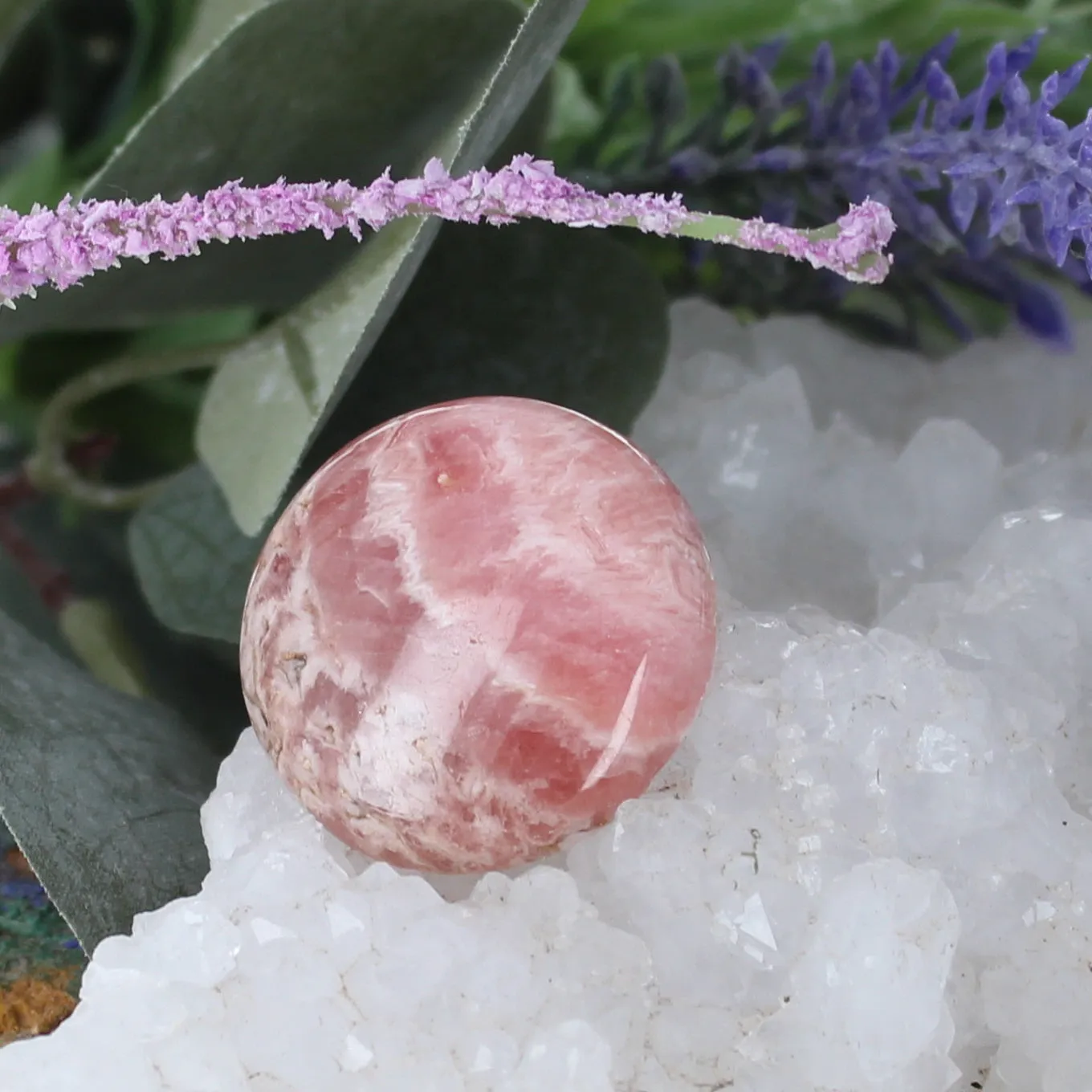 Rhodochrosite Cabochon Large Round Size 30mm