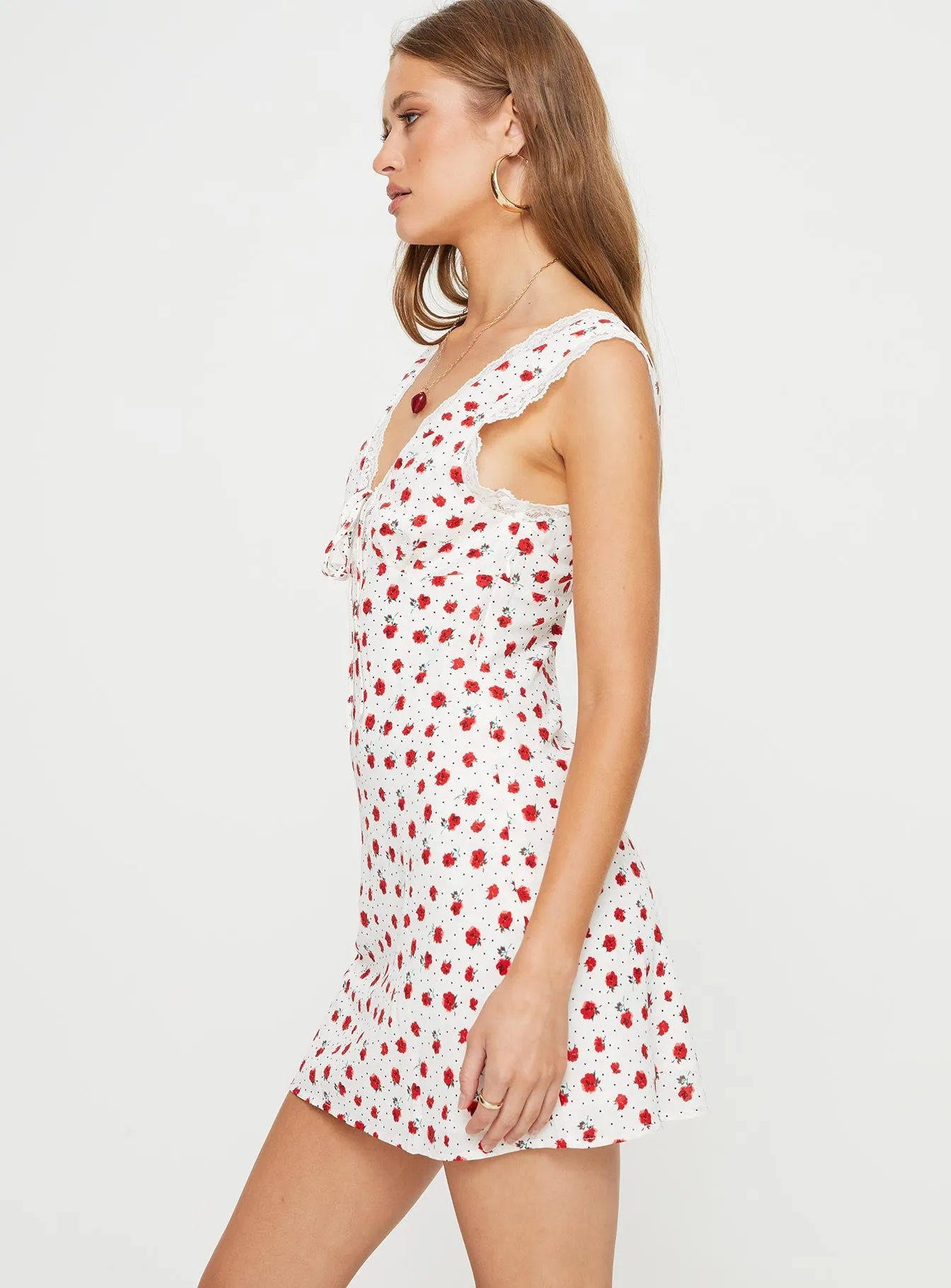 Rifkin Mini Dress White / Red Floral