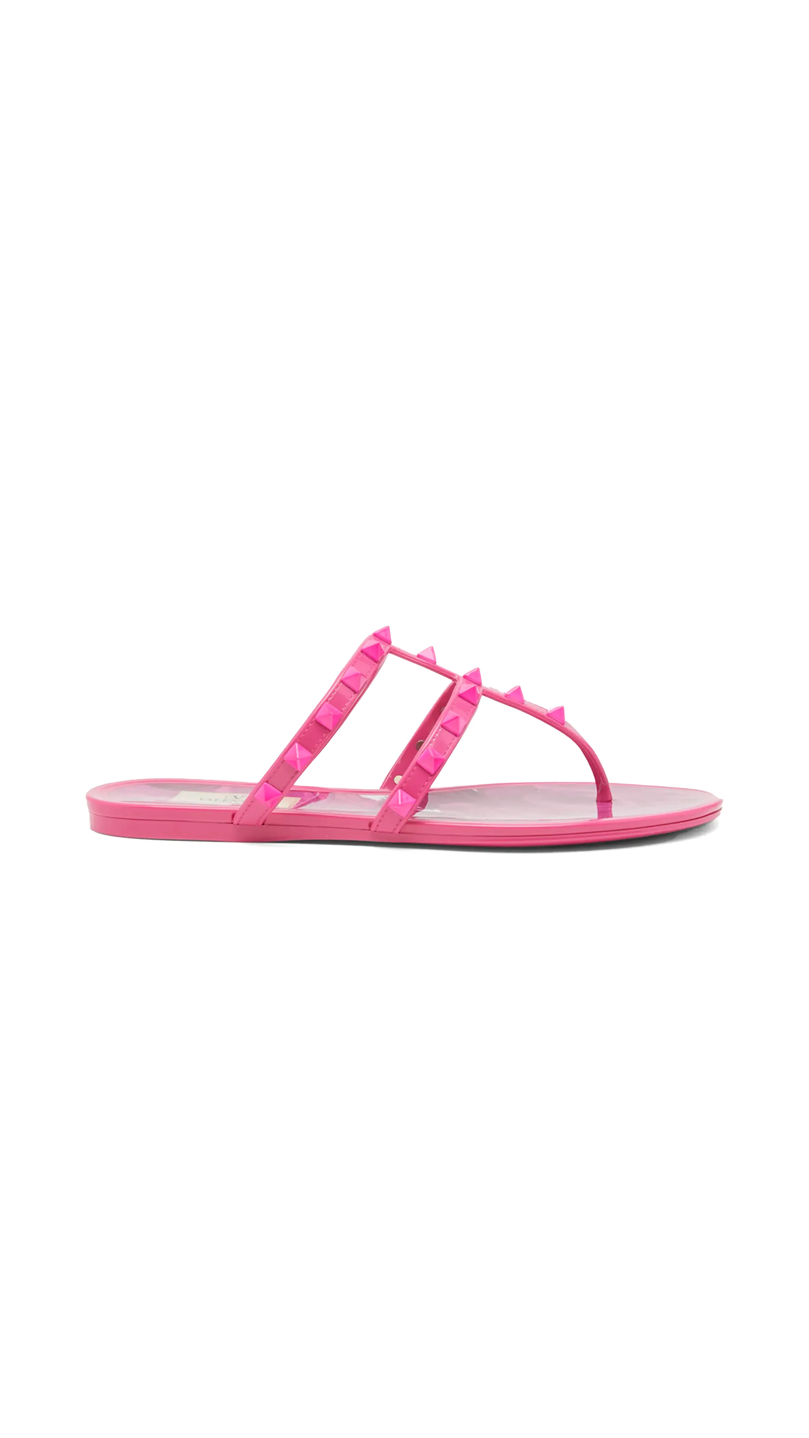 Rockstud Flat Rubber Sandals - Pink PP