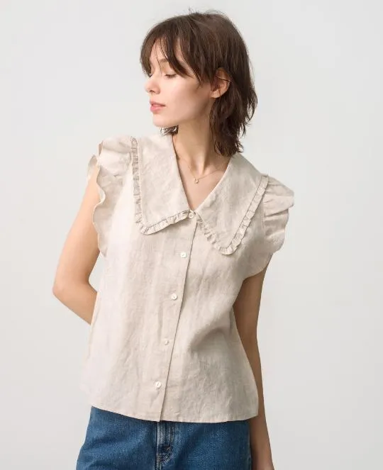 Ron Herman  |Casual Style Linen Sleeveless Street Style Plain Cotton