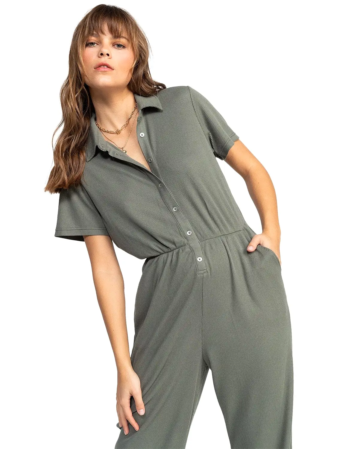 Roxy Ladies Blue Side Of The Sky Jumpsuit