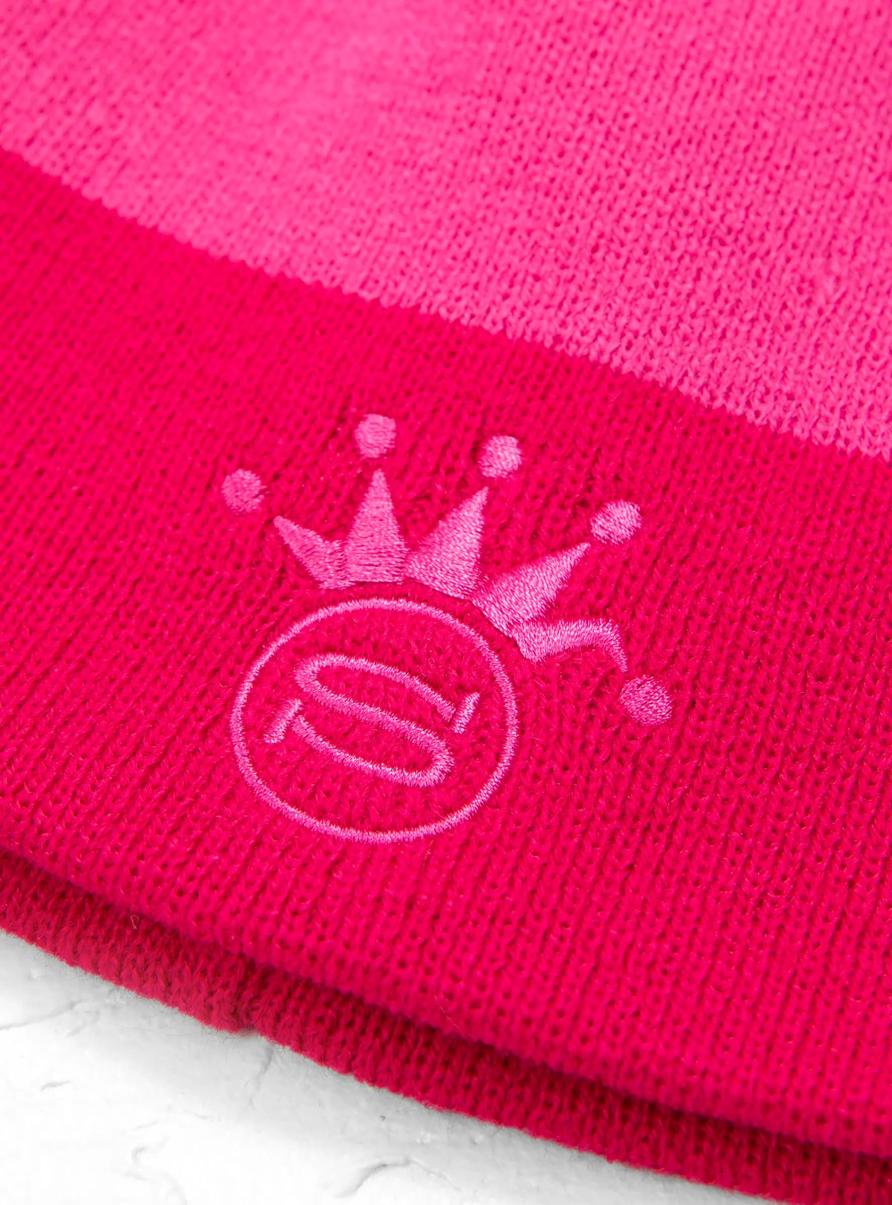 S Crown Jaquard Skullcap Pink