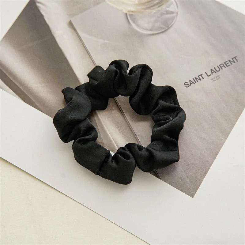 Silk Satin Scrunchies Large Elastic Rubber Hair Band