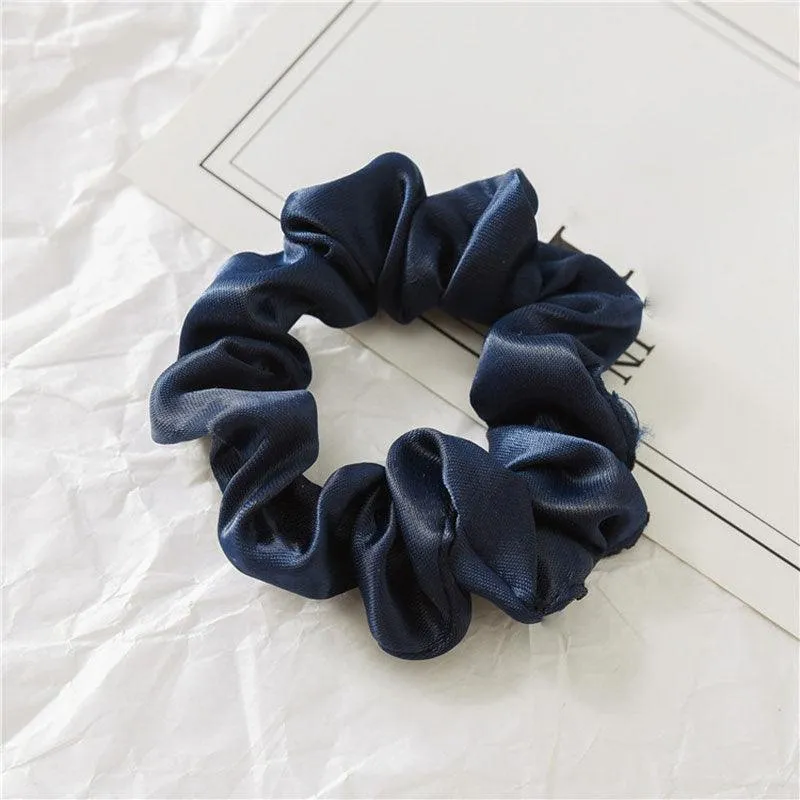 Silk Satin Scrunchies Large Elastic Rubber Hair Band