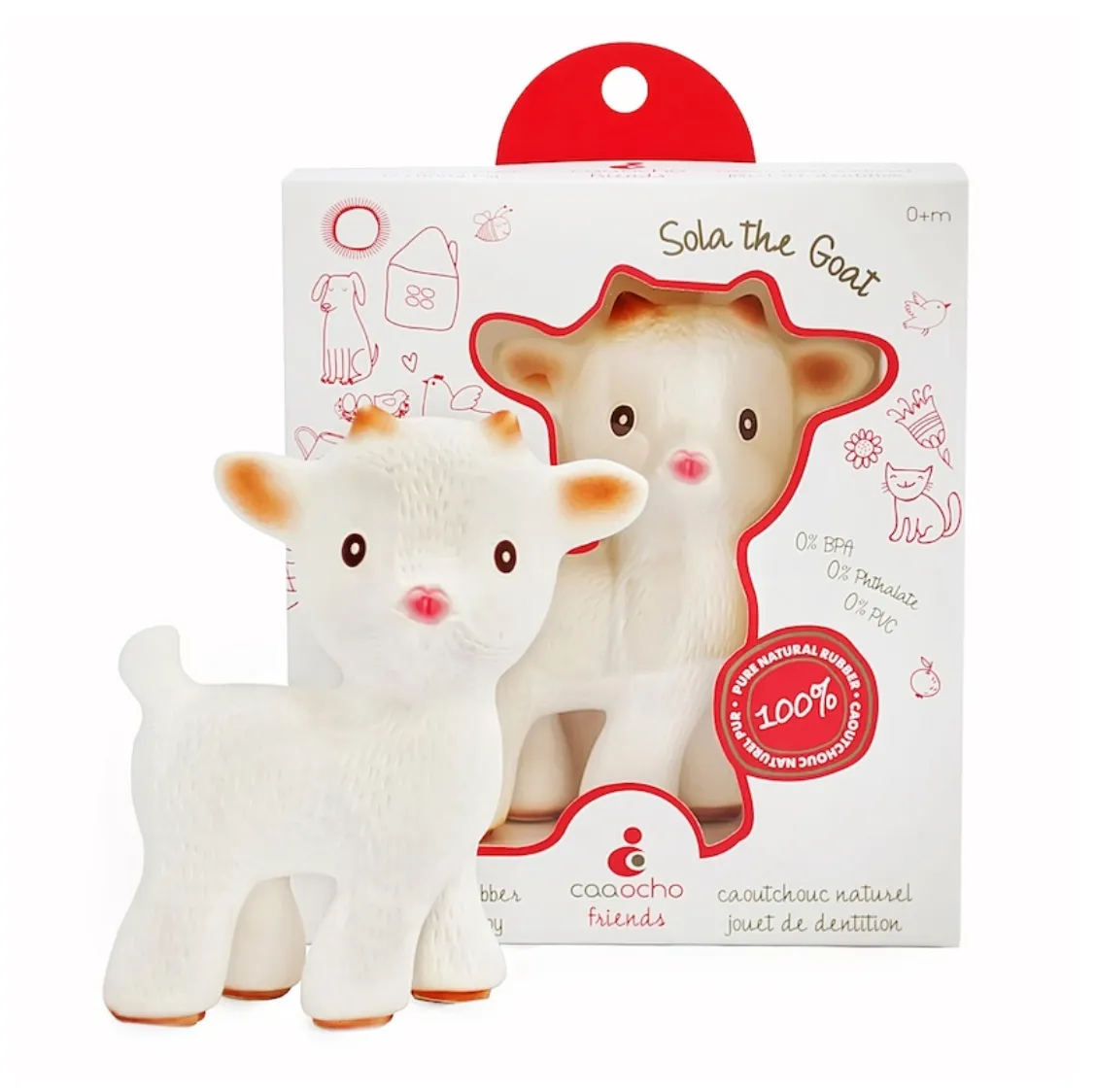 Sola the Goat Teething Toy - 100% Natural Rubber