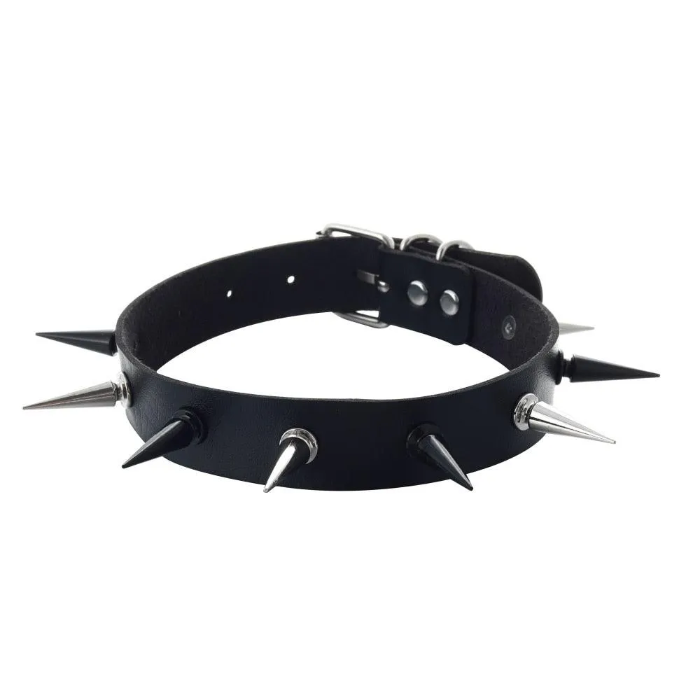 Spike Choker Punk Collar Necklace Gothic