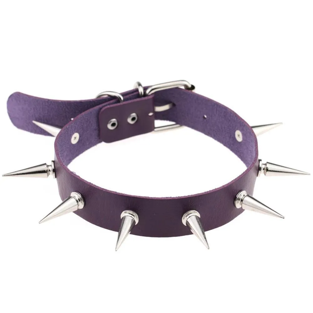 Spike Choker Punk Collar Necklace Gothic