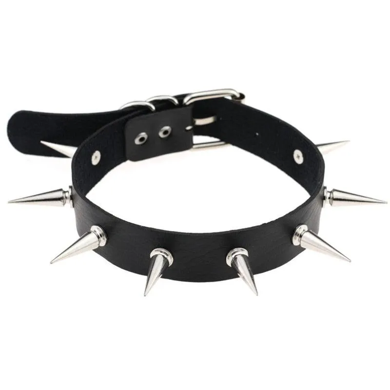 Spike Choker Punk Collar Necklace Gothic