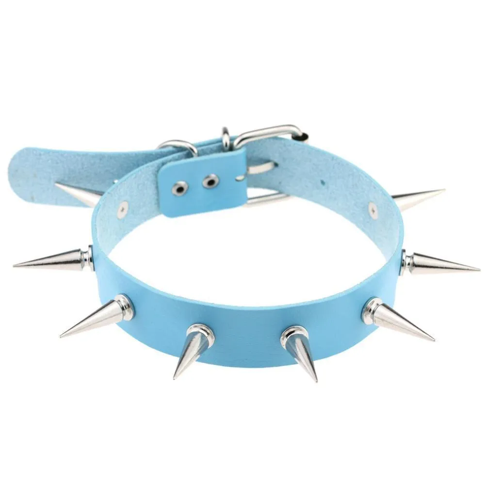 Spike Choker Punk Collar Necklace Gothic