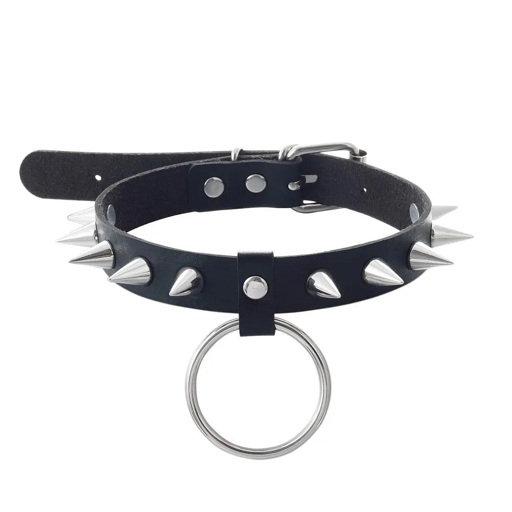 Spike Choker Punk Collar Necklace Gothic