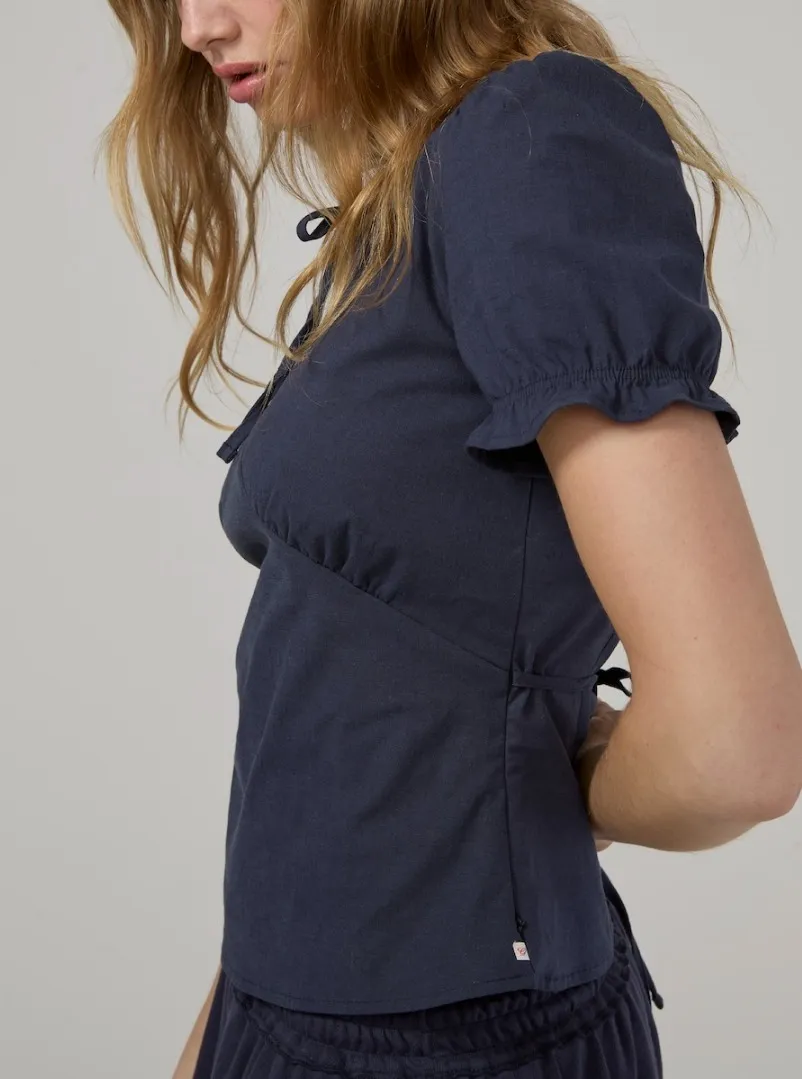 Spooning  |Casual Style Linen Cotton Short Sleeves Logo