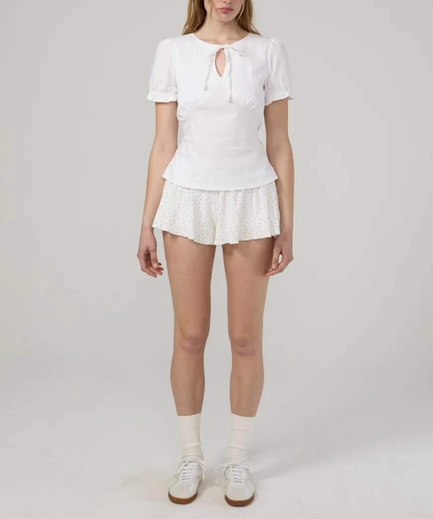 Spooning  |Casual Style Linen Cotton Short Sleeves Logo