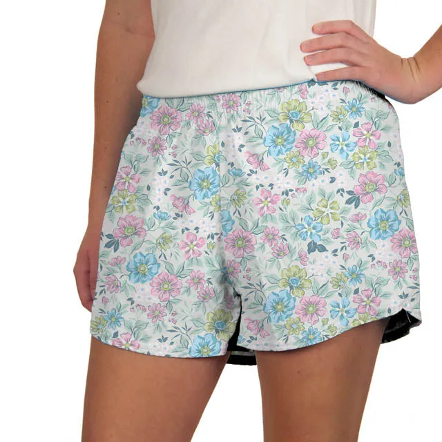 Steph Athletic Shorts - Dainty Flowers