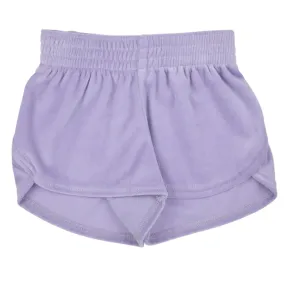 Steph Athletic Shorts - Lavender Velour