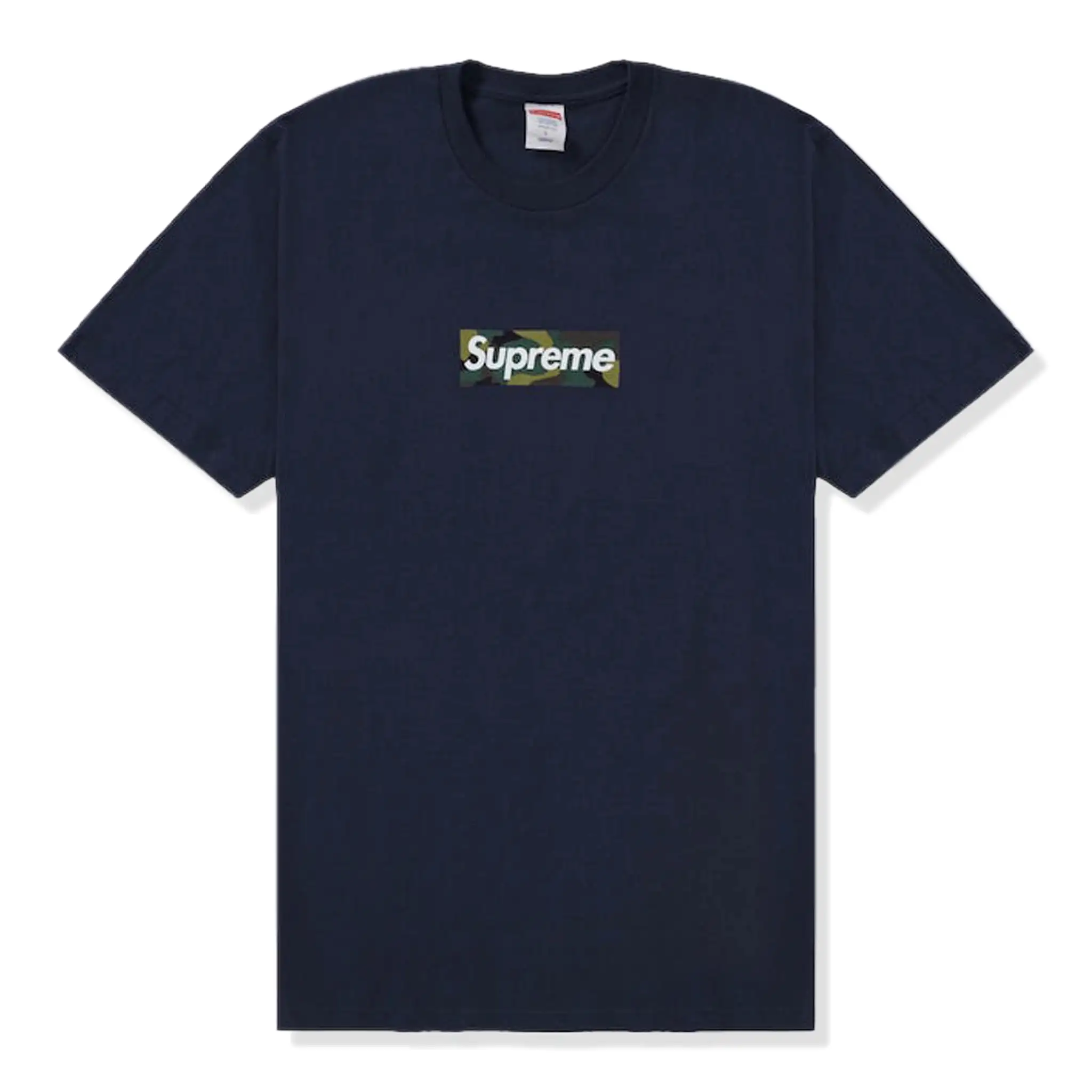 Supreme Camo Box Logo Navy T Shirt (FW23)