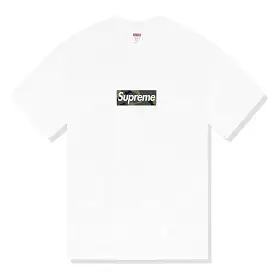 Supreme Camo Box Logo White T Shirt (FW23)