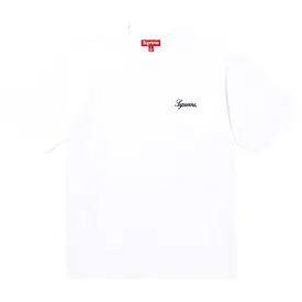 Supreme Embroidered Script Logo Tee White