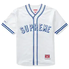 Supreme Mitchell & Ness Satin White Baseball Jersey