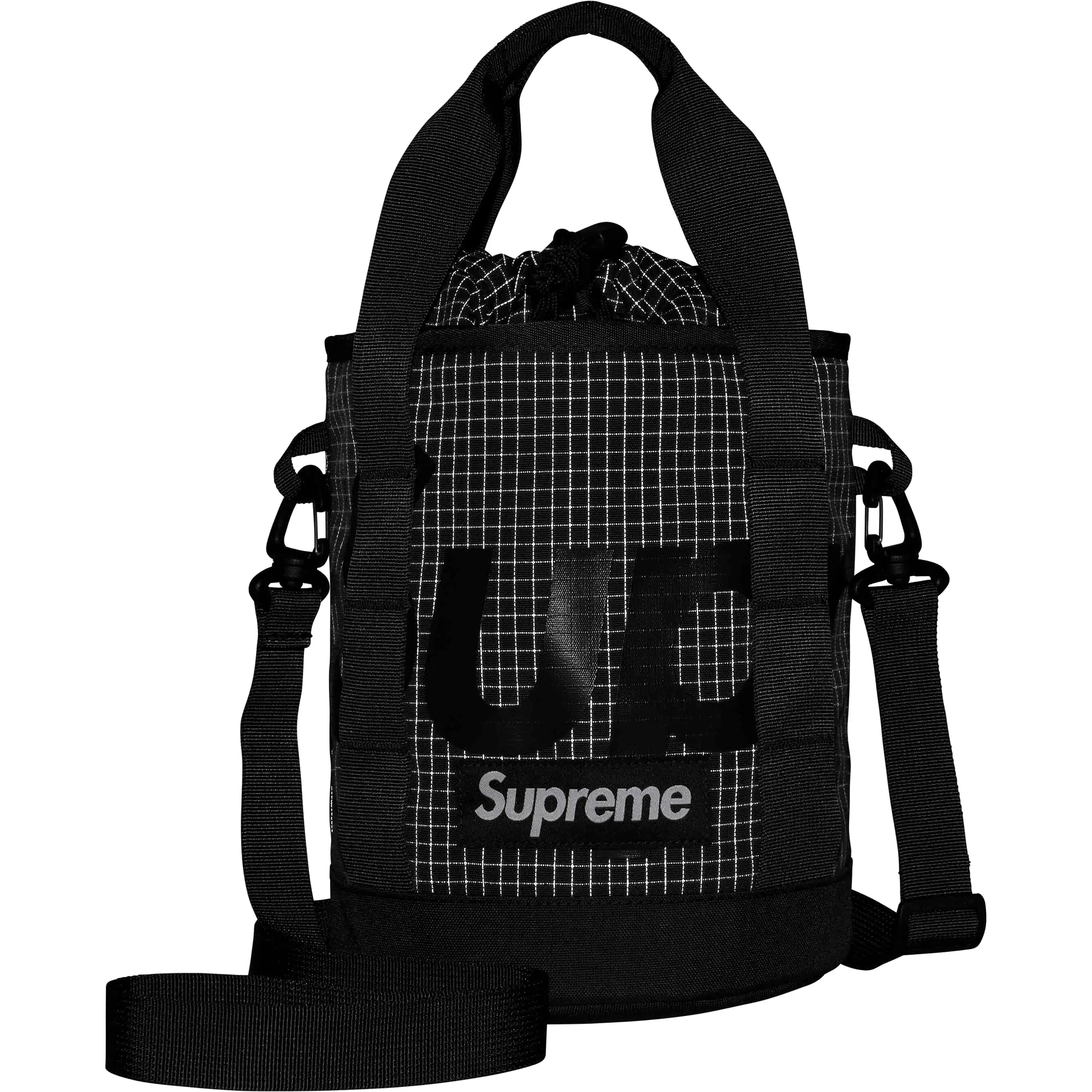 Supreme Reflective Cinch Bag Black