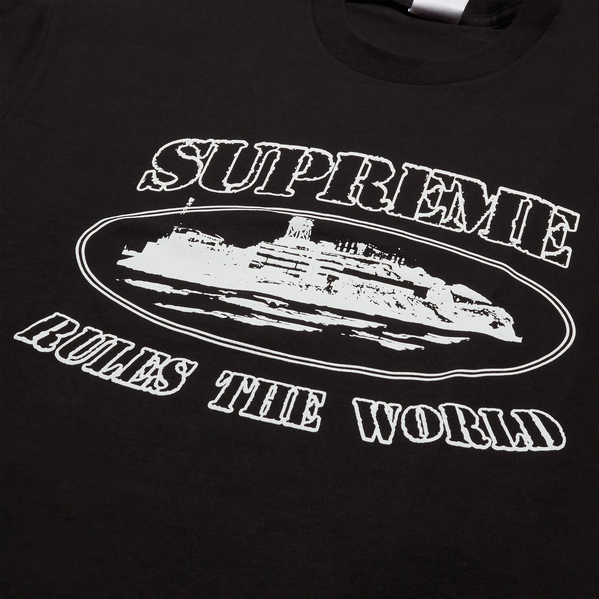 Supreme x Corteiz Rules The World Black T Shirt