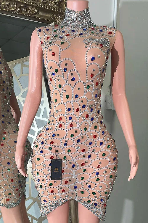 Suzette Rhinestone Dress(Ready To Ship)