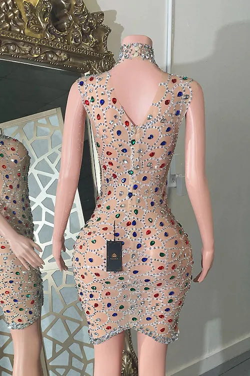 Suzette Rhinestone Dress(Ready To Ship)