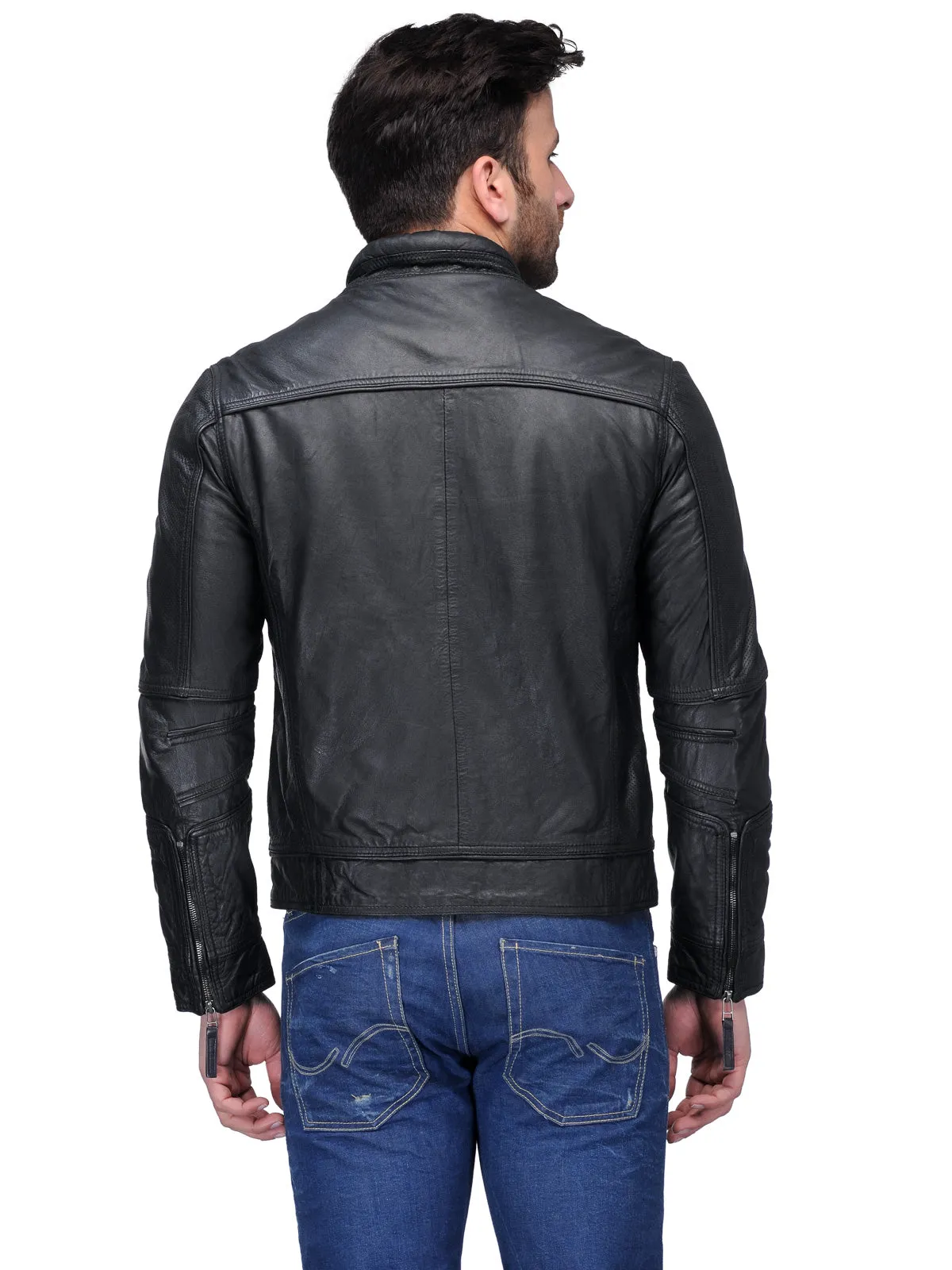 Teakwood Men's Black Leather Jackets