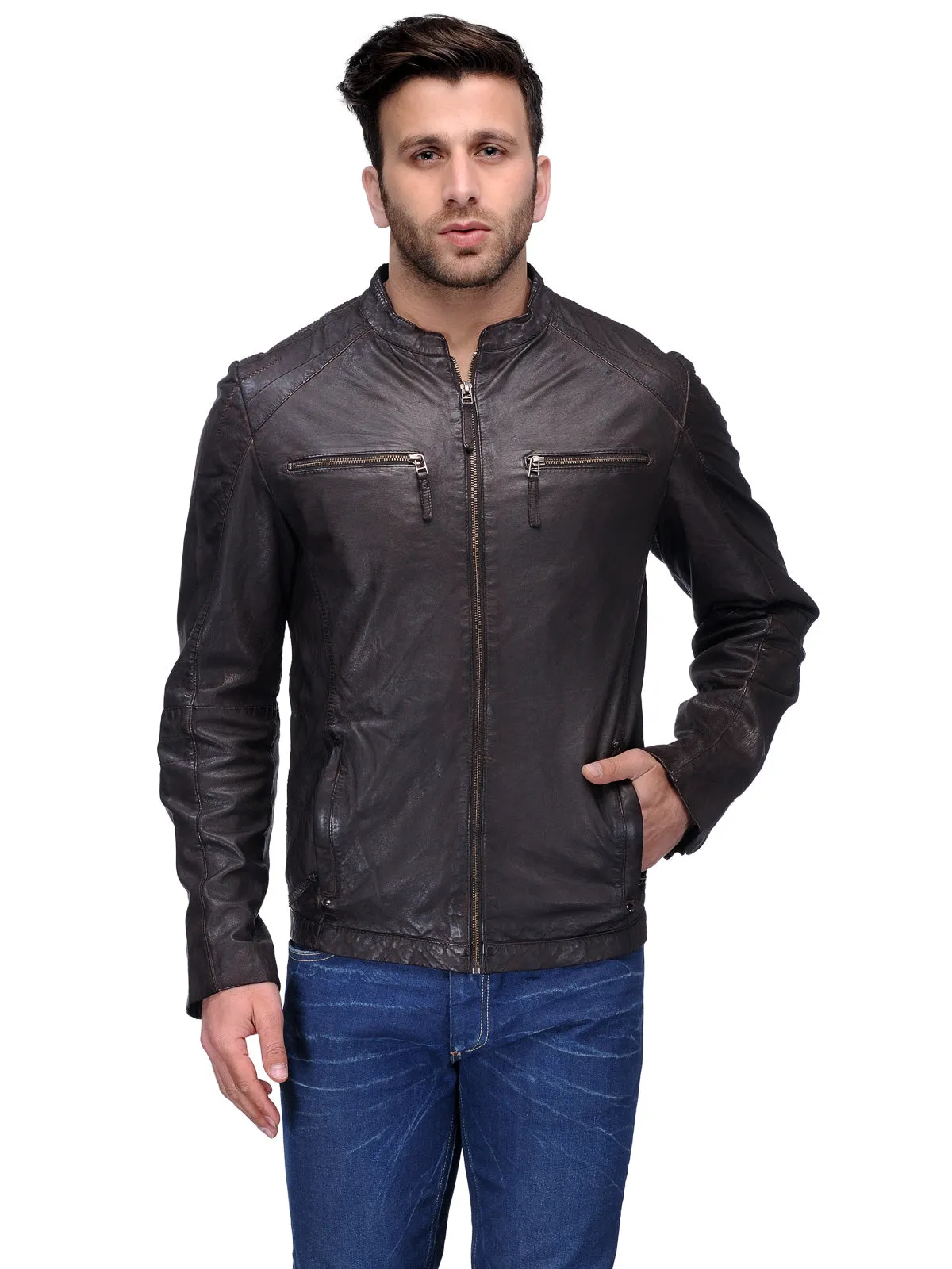 Teakwood Men's Brown Leather Jackets